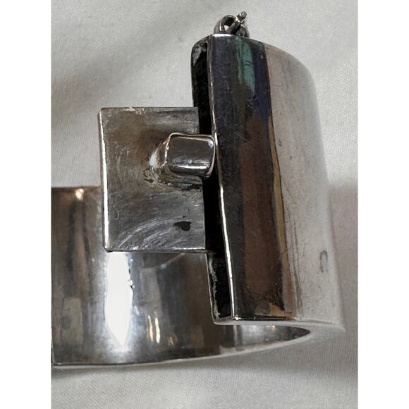 Vintage Mexico Brenda Schoenfeld Design Sterling Silver Wide Cuff - Picture 6 of 12